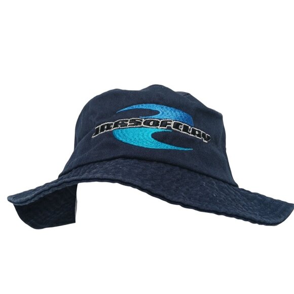 Vintage 90s Jars Of Clay Adult Small Bucket Hat Blue Canvas Christian Band - Picture 1 of 8